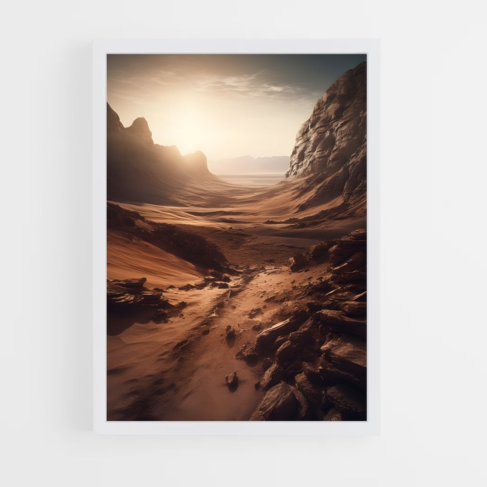 Poster Désert Martien – affiche Système solaire (vue 3)